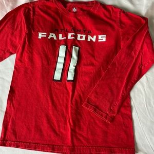 NFL Falcons Jones 11 long-sleeve t-shirt (size 10-12)